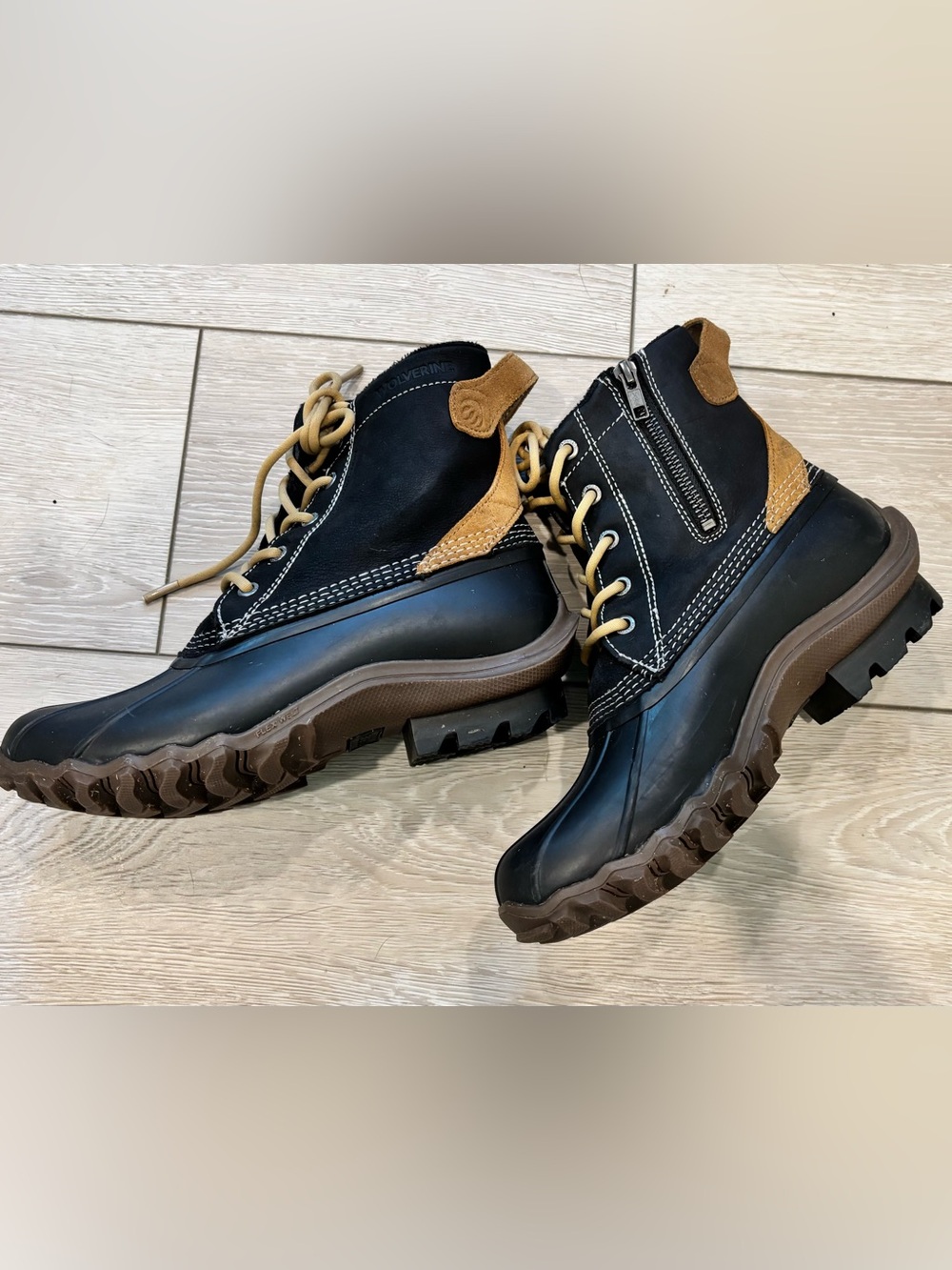 Wolverine Black and Brown Women's Waterproof Boots